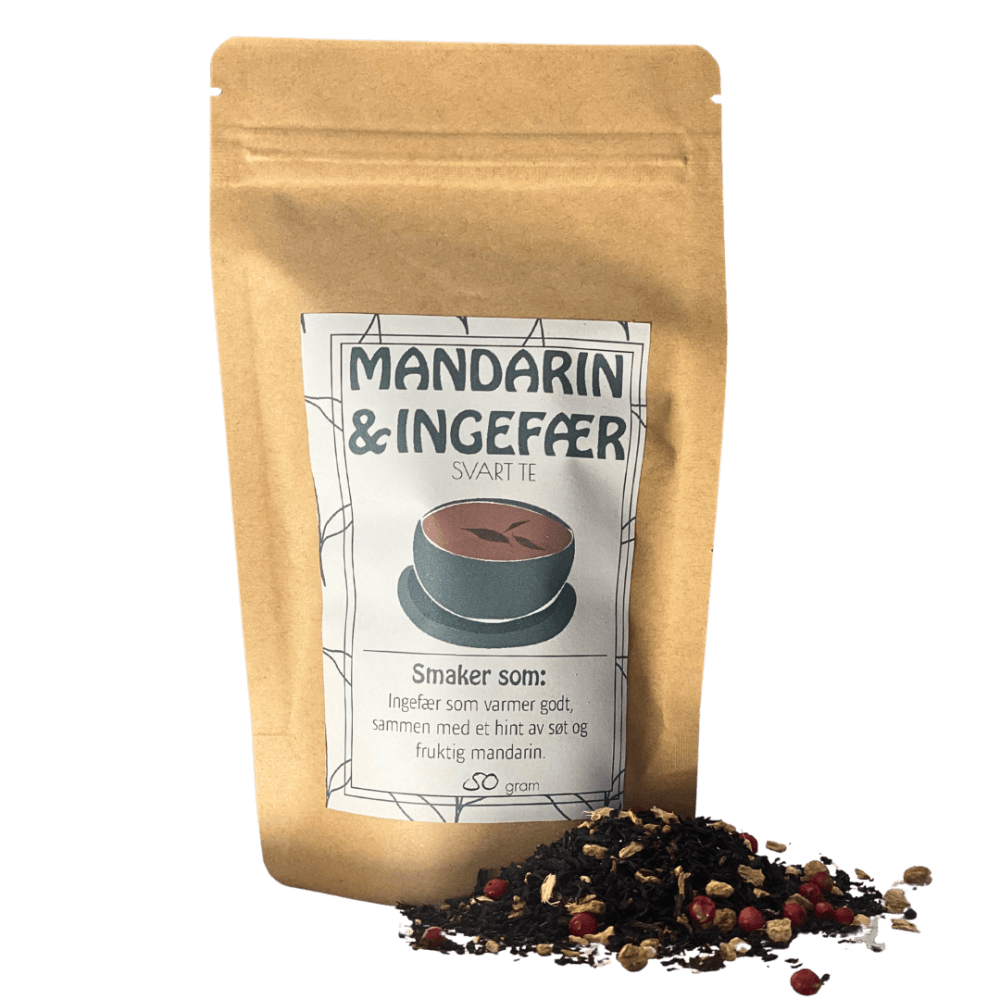 Mandarin og ingefær svart te